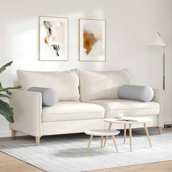 Lot de 2 Coussins Polochons Géants Tissu Doux Housse Lavable pour Déco Chambre Salon Gris Nuage 25x70 cm – ComfortXL Outdoor Living - Image 4