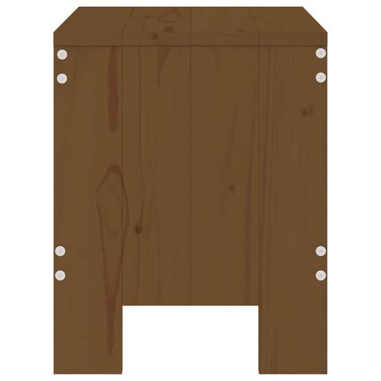 Repose-pieds de Jardin Lot de 2 en Bois de Pin Massif Style Rustique Marron Miel – ComfortXL Outdoor Living - Image 5