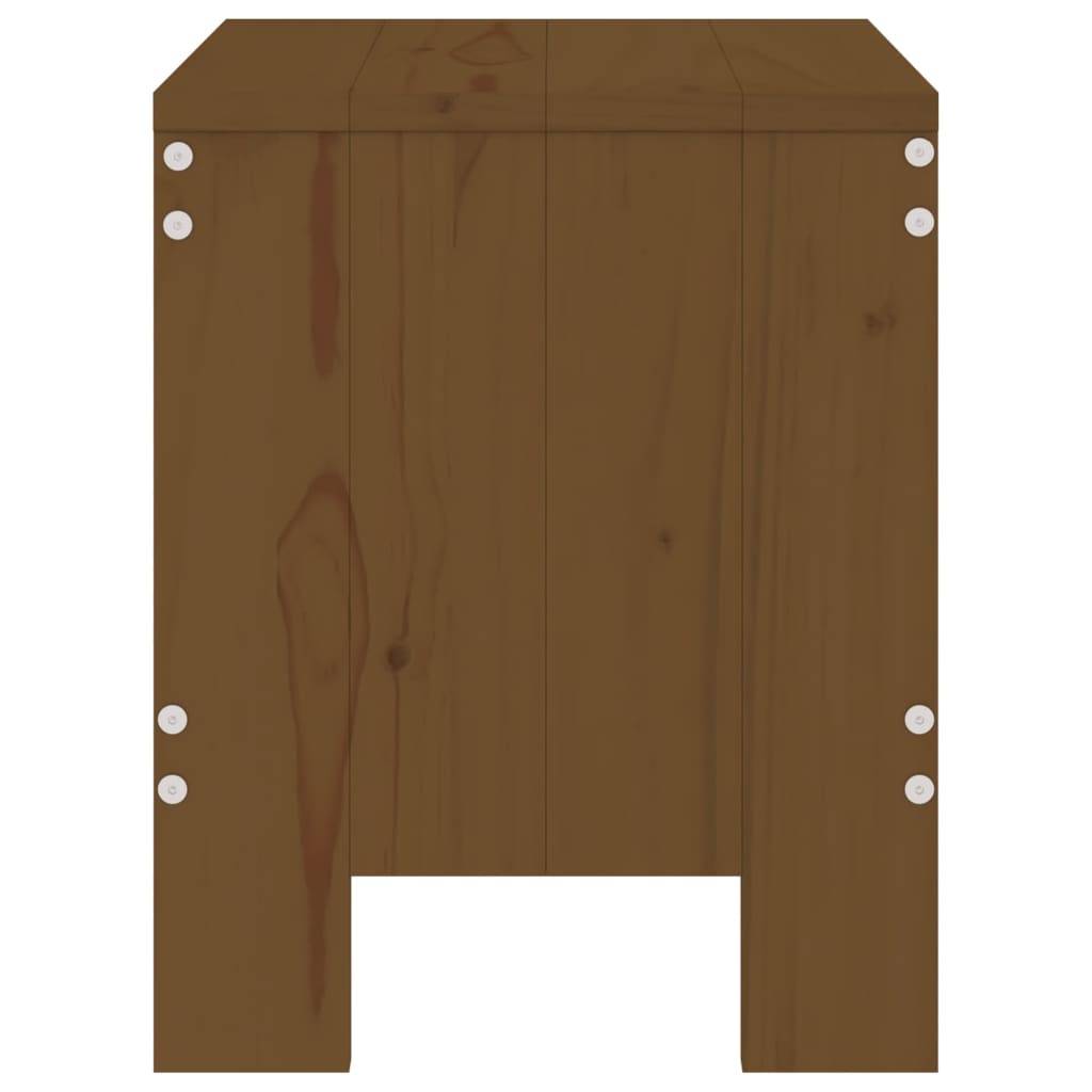Repose-pieds de Jardin Lot de 2 en Bois de Pin Massif Style Rustique Marron Miel – ComfortXL Outdoor Living - Image 5