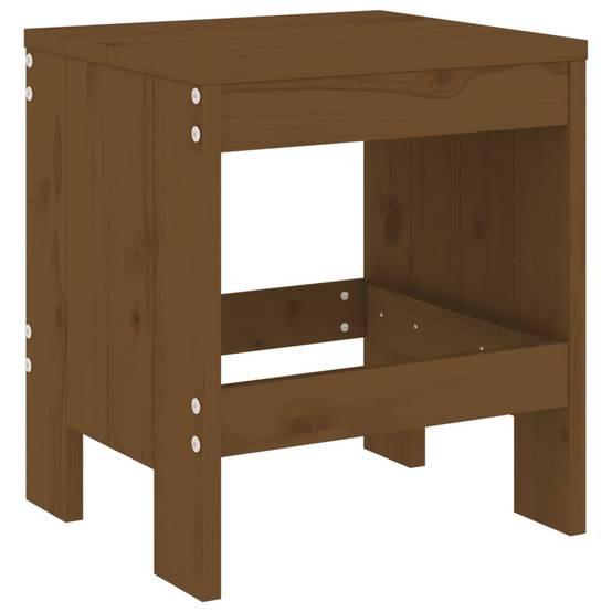 Repose-pieds de Jardin Lot de 2 en Bois de Pin Massif Style Rustique Marron Miel – ComfortXL Outdoor Living - Image 3