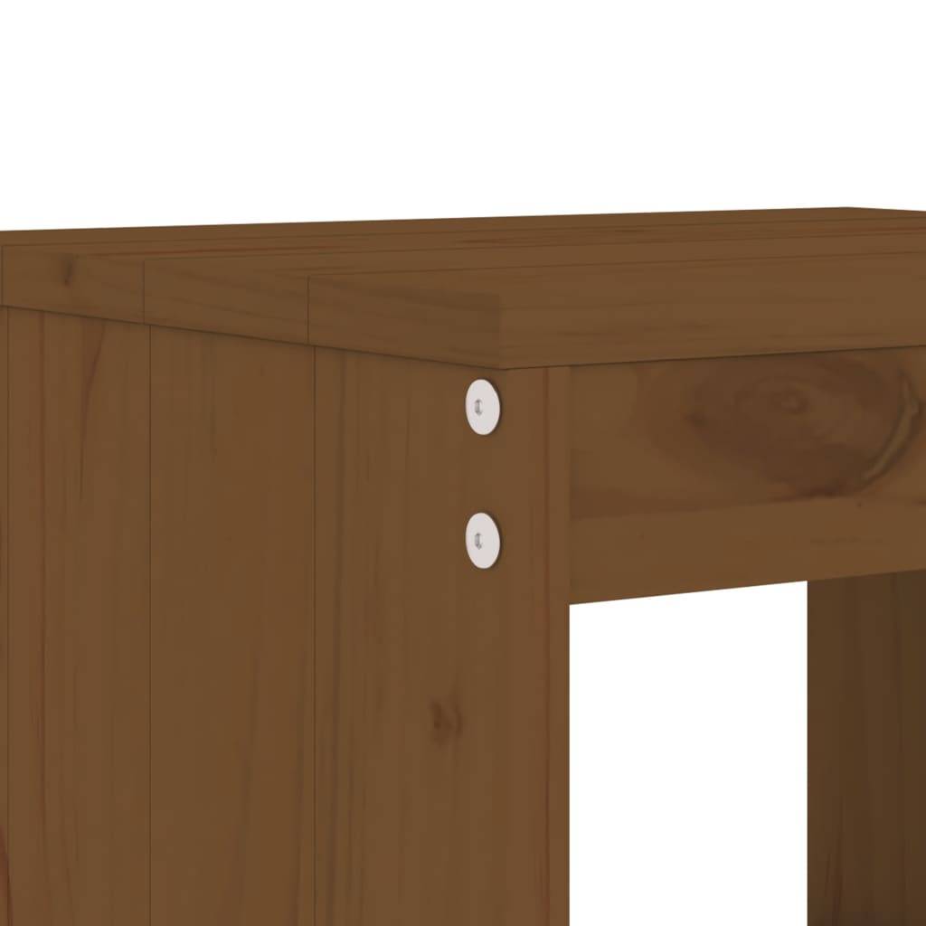 Repose-pieds de Jardin Lot de 2 en Bois de Pin Massif Style Rustique Marron Miel – ComfortXL Outdoor Living - Image 7