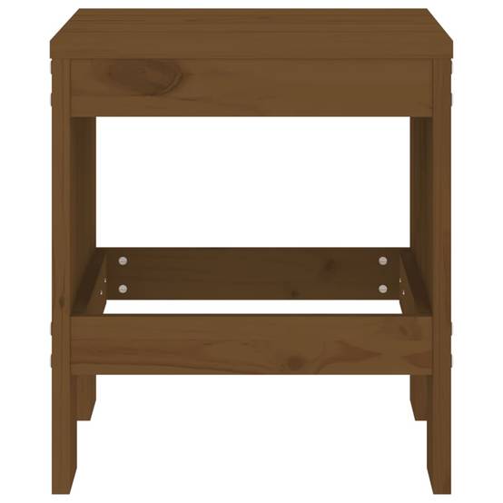Repose-pieds de Jardin Lot de 2 en Bois de Pin Massif Style Rustique Marron Miel – ComfortXL Outdoor Living - Image 4