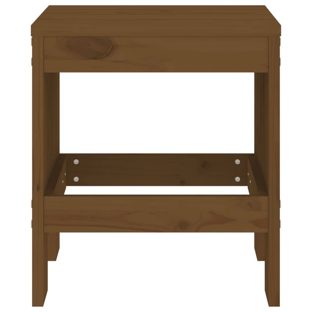 Repose-pieds de Jardin Lot de 2 en Bois de Pin Massif Style Rustique Marron Miel – ComfortXL Outdoor Living - Image 4