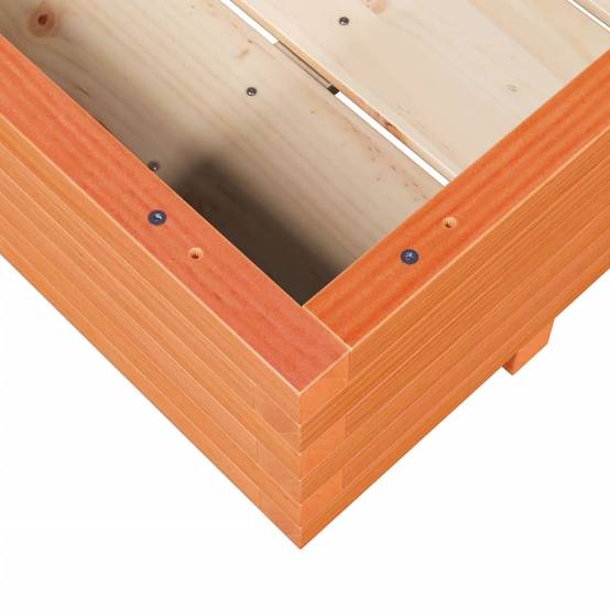 Maison Chic - Jardinière | Pot de fleurs | Cache-pot | Bac à fleurs cire marron 90x60x26,5 cm bois de pin massif - Image 8