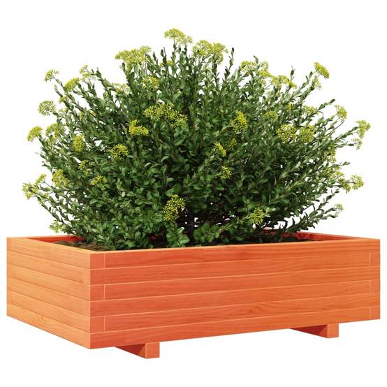 Maison Chic - Jardinière | Pot de fleurs | Cache-pot | Bac à fleurs cire marron 90x60x26,5 cm bois de pin massif - Image 4