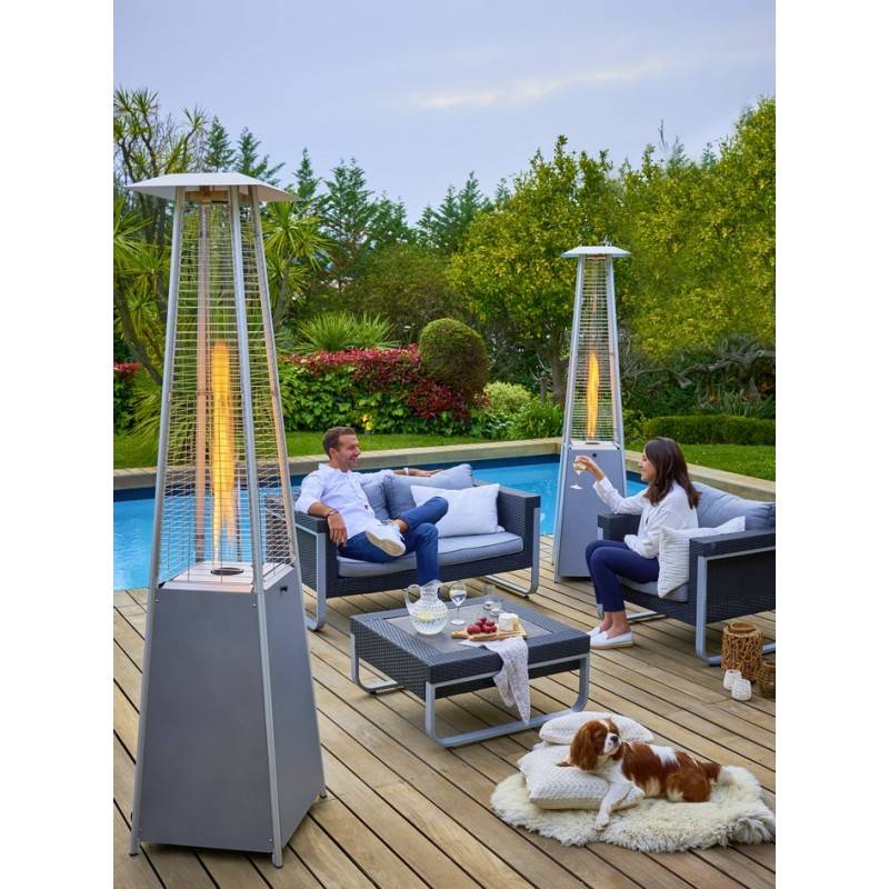Favex - Chauffage extérieur gaz 13 kW pyramide Silver avec housse de protection - Favex - Image 2