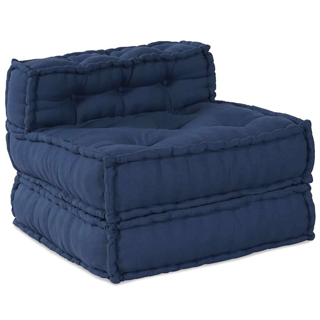 Canapé modulaire tissu indigo 70 x 70 x 56 cm, poids:12.35kg - PANGIVO - Image 2