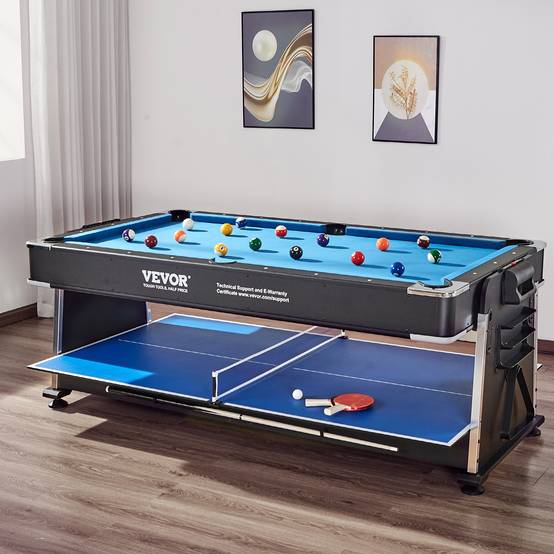 Vevor - VEVOR Table jeu pivotante 3-en-1, air hockey, billard, ping-pong. 223,5 cm. - Image 8