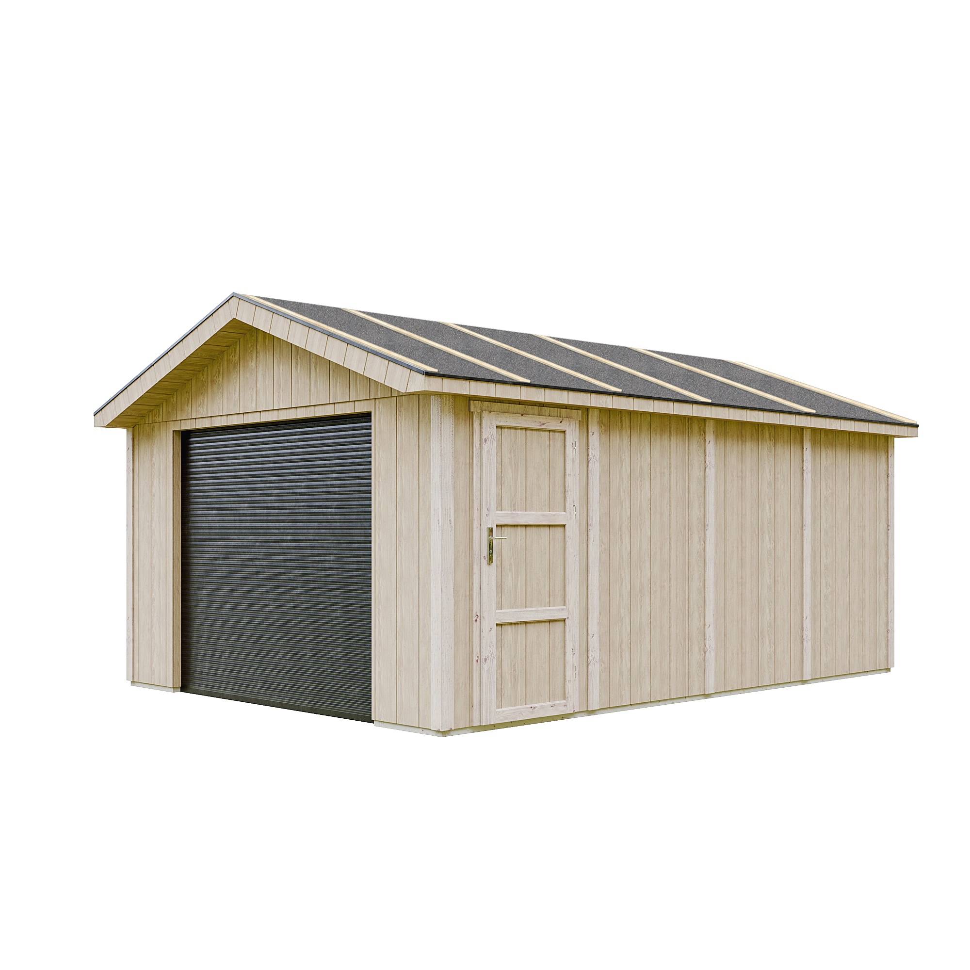Timbela - Garage Qualité Premium 17 m² / L378xl530 cm- garage pour auto, moto, vélos, machines de jardinage - Abri de jardin - Timbela M991B - Image 1