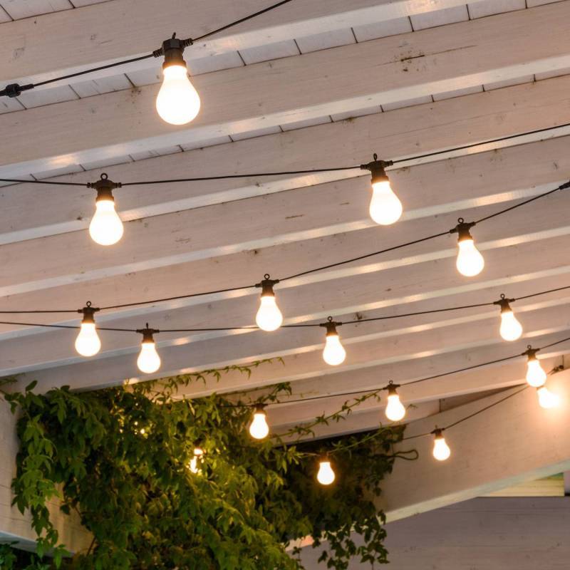 Guirlande guinguette design 10 Ampoules Goutte 5,5m prolongeable Lotti - Image 4