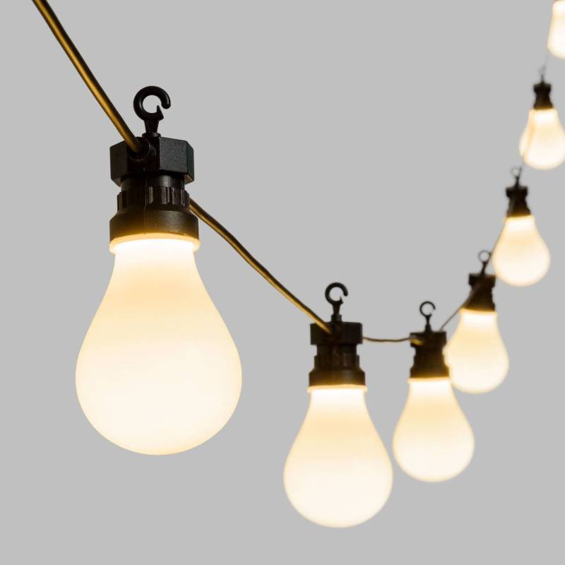 Guirlande guinguette design 10 Ampoules Goutte 5,5m prolongeable Lotti - Image 1