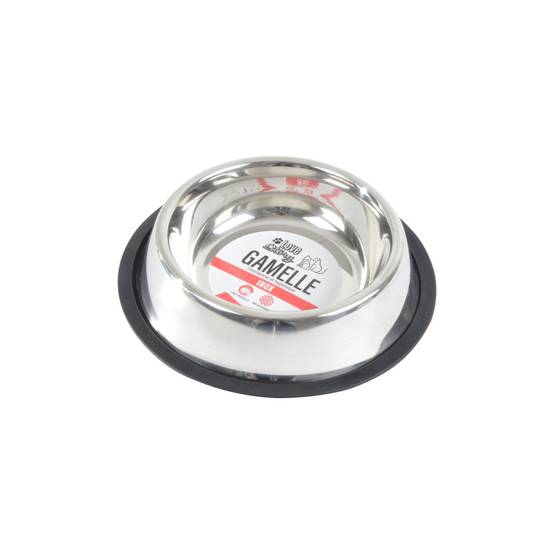 Love Story - Gamelle Antidérapante Chien & Chat "Inox" 25cm Argent - Image 3