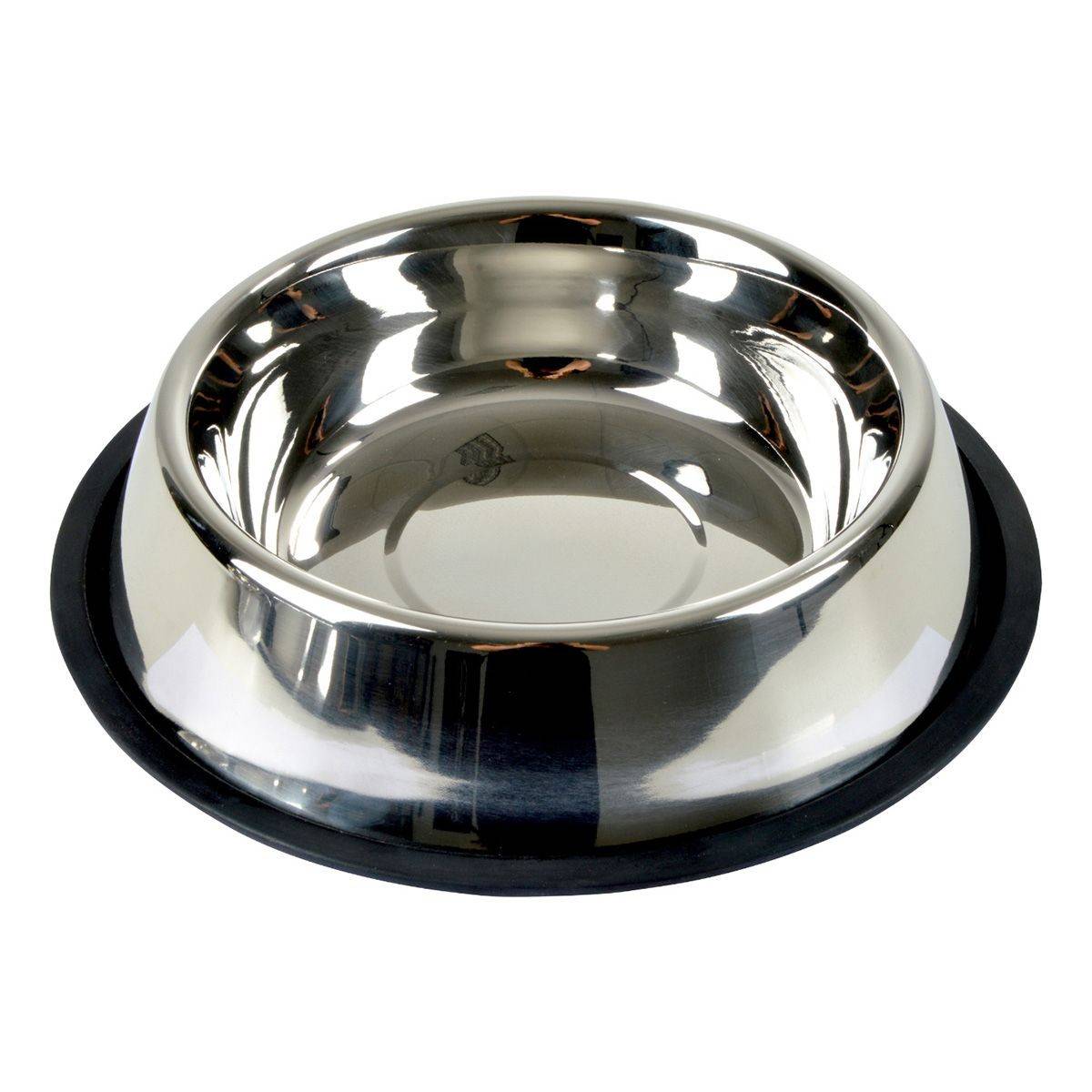 Love Story - Gamelle Antidérapante Chien & Chat "Inox" 25cm Argent - Image 1