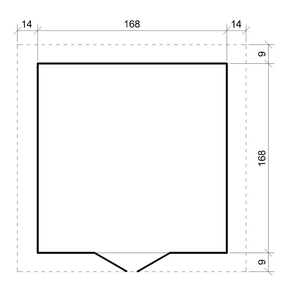 Timbela - Abri de Jardin en Bois AVEC SOL TRAITÉ - 2.82 m² / 186x196xH224 cm - 19 mm d’épaisseur - Timbela M320C+M320G - Image 7