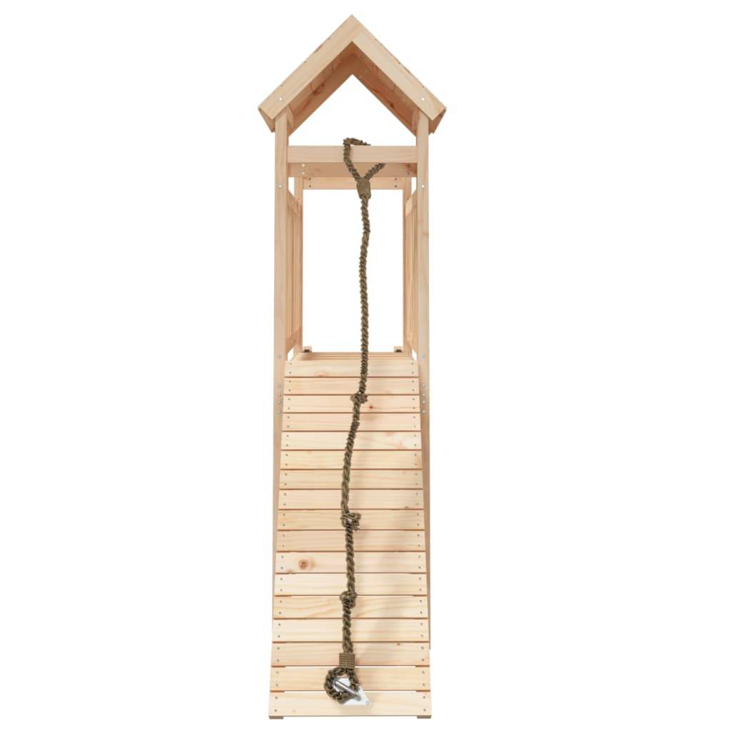 Helloshop26 - Maisonnette de jeu avec mur d'escalade 229 x 64 x 214 cm bois massif de pin - Image 3