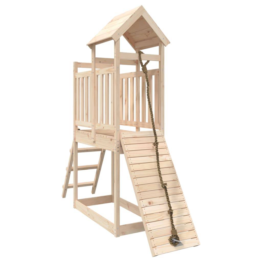 Helloshop26 - Maisonnette de jeu avec mur d'escalade 229 x 64 x 214 cm bois massif de pin - Image 1