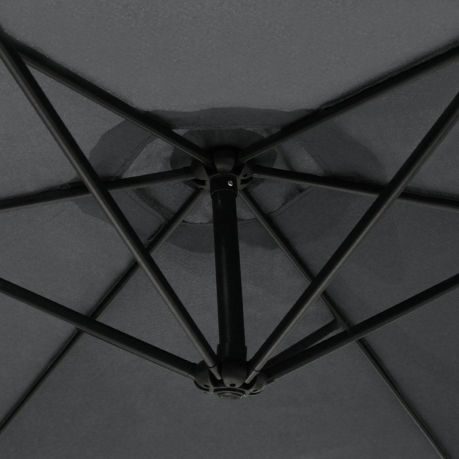 Monstershop - Parasol Cantilever Gris & Base Carrée 3m x 3m x 2.5m - Image 3