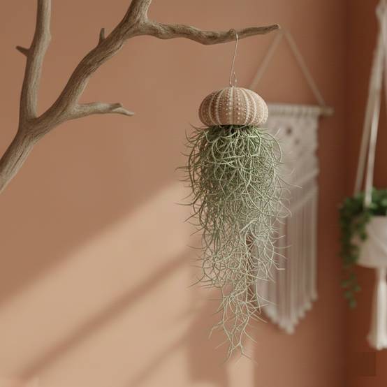 Jellyfish Set de 3 - Tillandsia Usneoides Plantes Aériennes Oursins - Image 2
