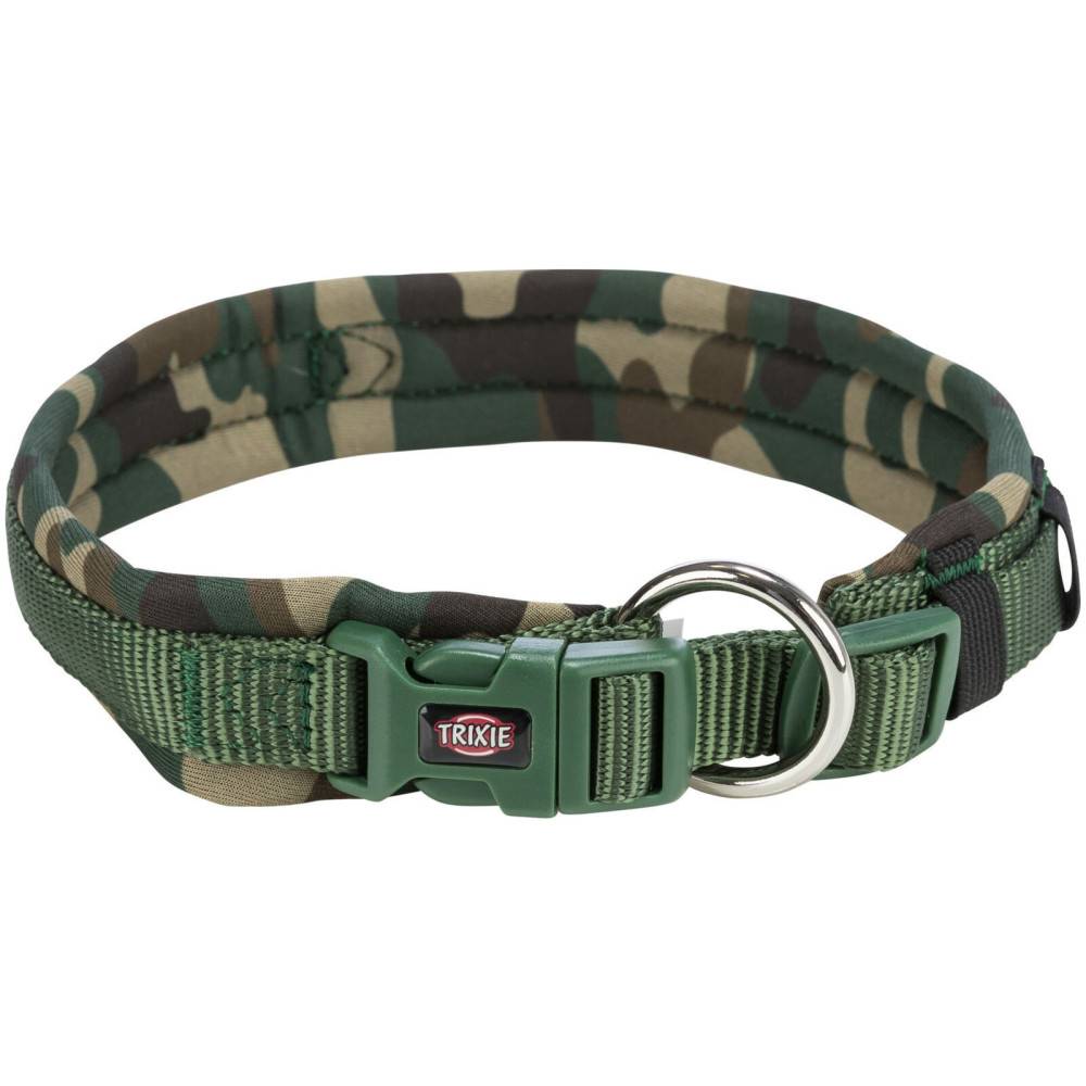 Trixie - Collier  XS-S vert camouflage avec rembourrage pour chien - Image 1