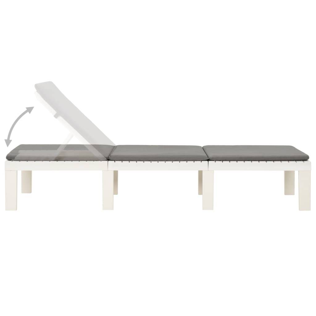 ComfortXL - Transat Blanc Plastique & Coussin Anthracite – ComfortXL Outdoor Living - Image 6
