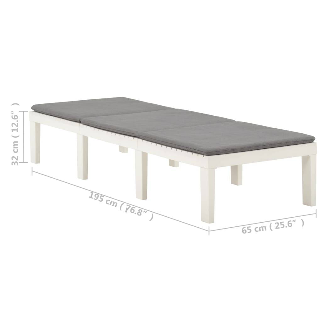 ComfortXL - Transat Blanc Plastique & Coussin Anthracite – ComfortXL Outdoor Living - Image 9