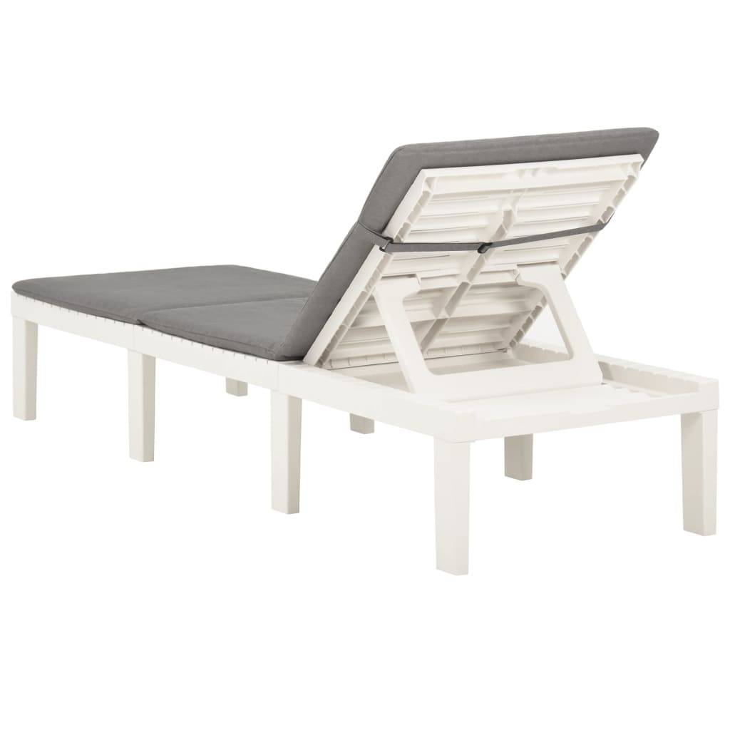 ComfortXL - Transat Blanc Plastique & Coussin Anthracite – ComfortXL Outdoor Living - Image 4
