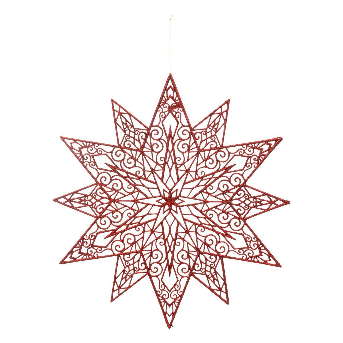 Fééric Lights & Christmas - Sujet étoile maxi 48cm plastique rouge - Feeric Lights & Christmas