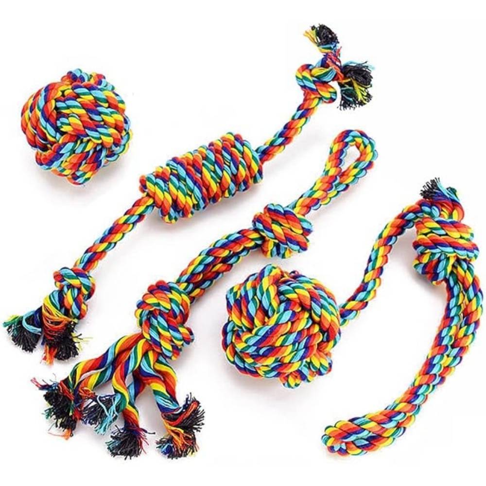 DtopbuyAge - 4 Pièces Jouets Interactifs Corde Pour Petits/Moyens Chiens - Image 1
