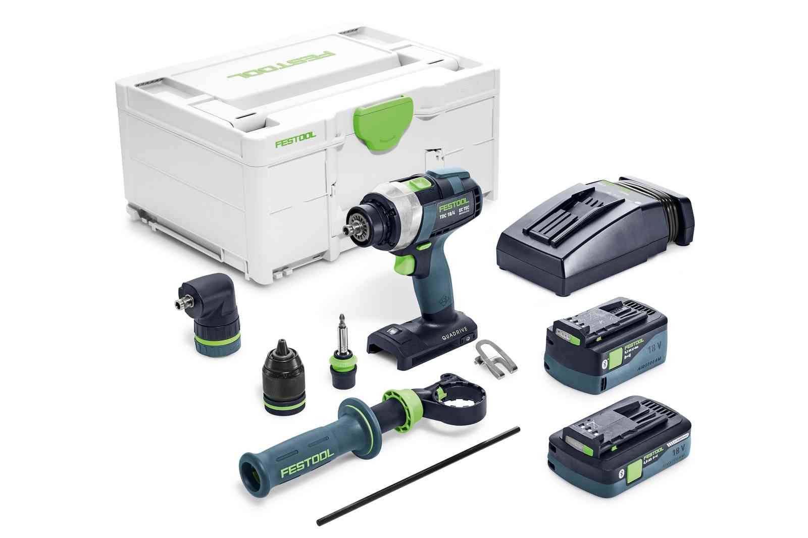 Perceuse-visseuse sans fil QUADRIVE TDC 18/4 5,2/4,0 I-Set | 577243 - Festool - Image 1