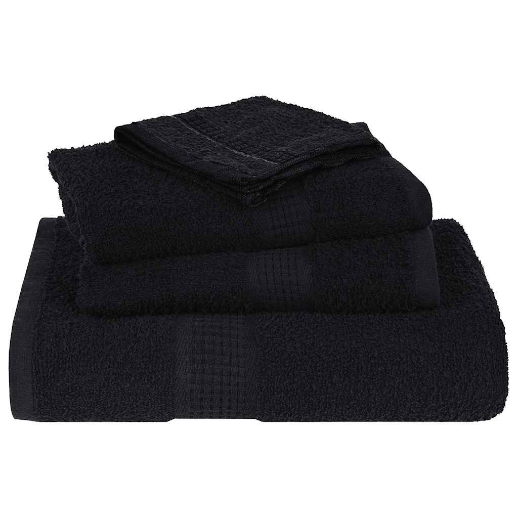 Serviettes de douche FROGN 10 pcs noir 70x140 cm 360 g/m² Maison Chic - Image 4
