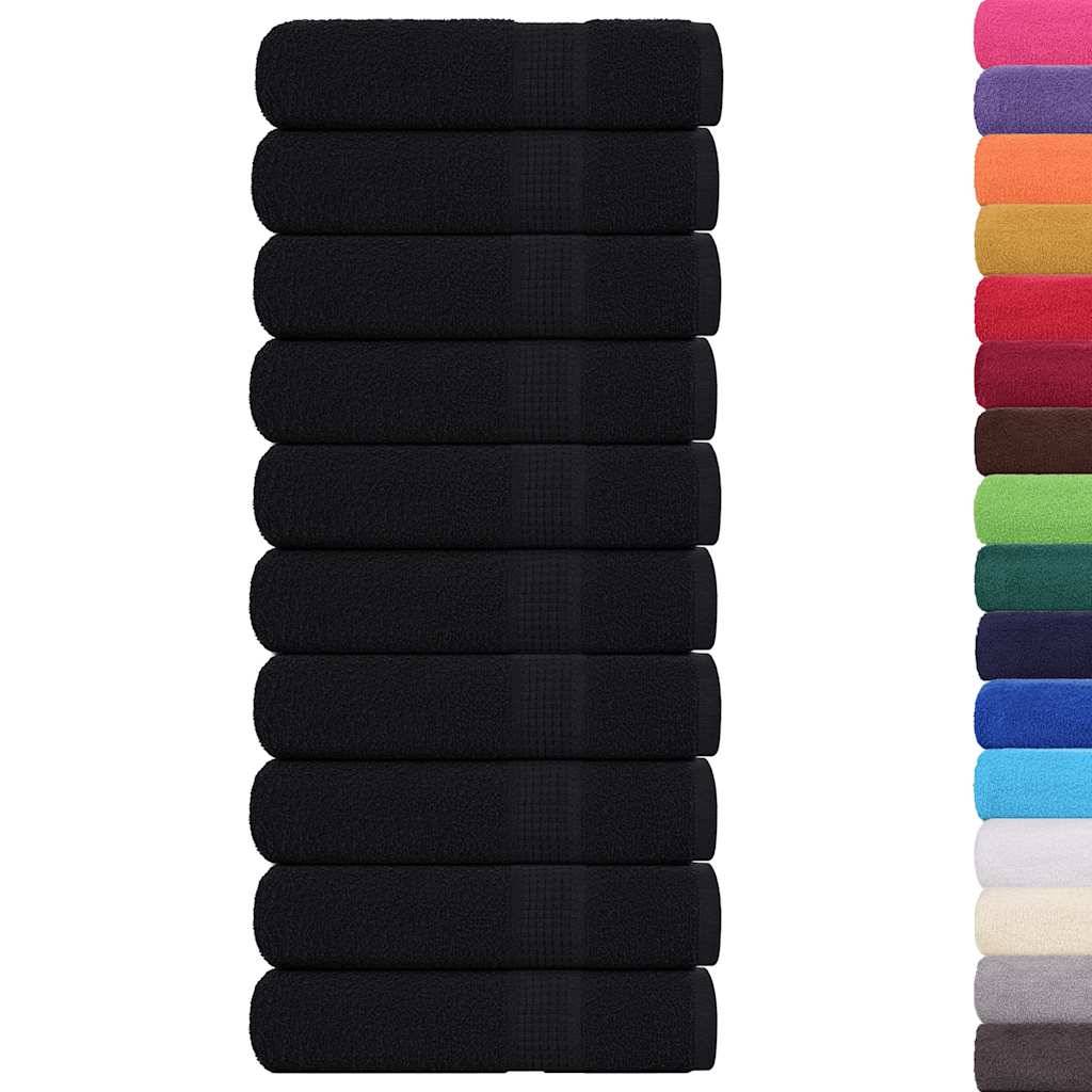 Serviettes de douche FROGN 10 pcs noir 70x140 cm 360 g/m² Maison Chic - Image 1