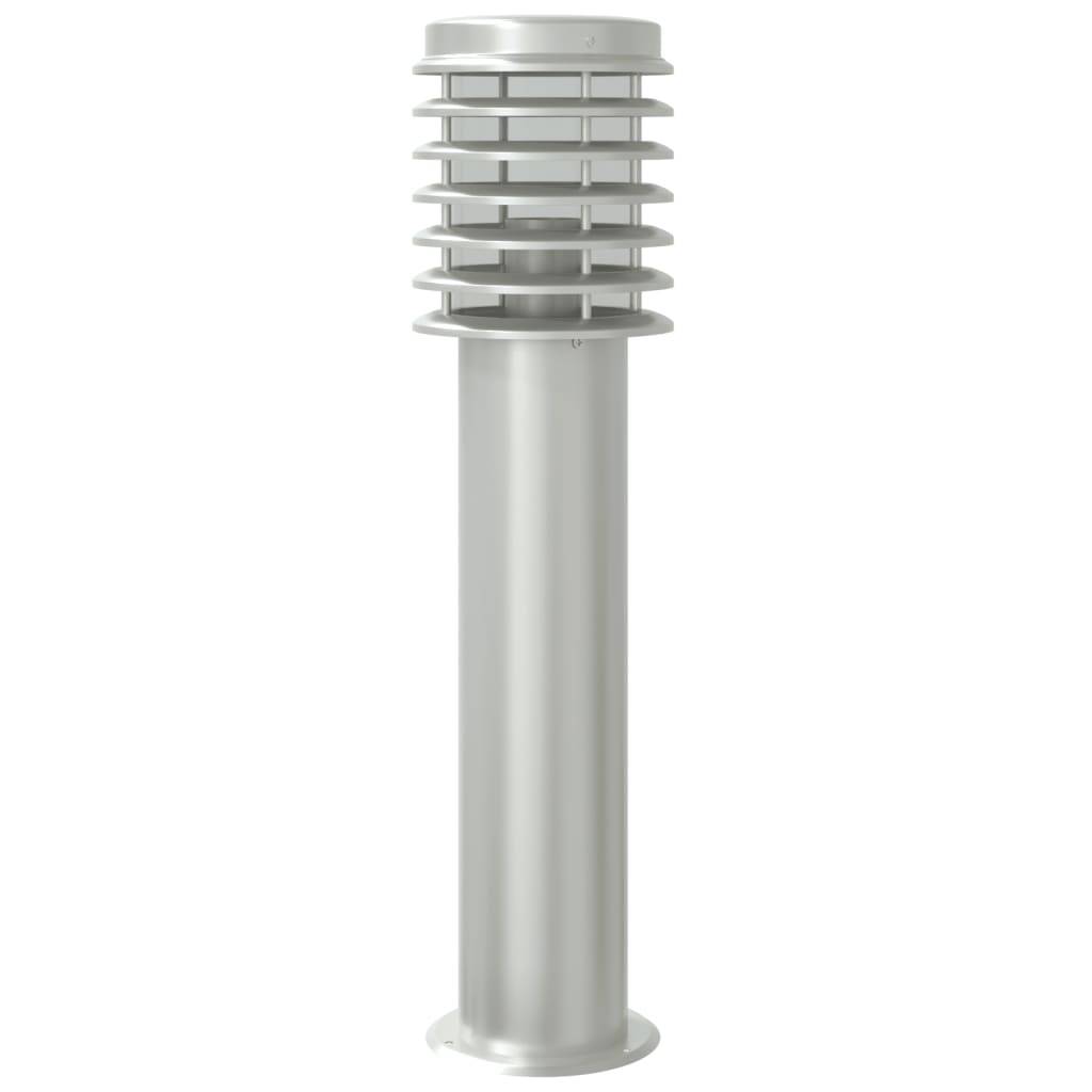 3 pcs Lampadaires de jardin - Lampadaires d'extérieur argenté 60 cm acier inoxydable - Image 6