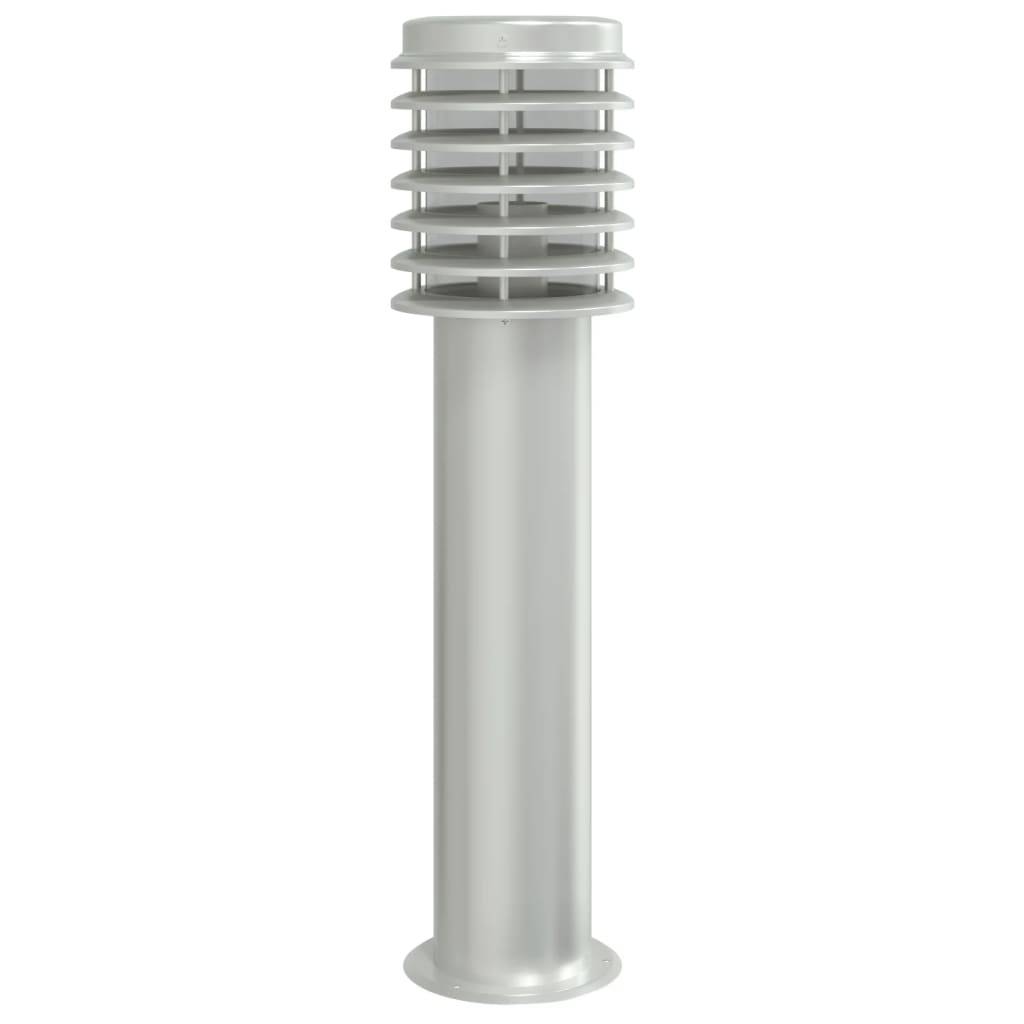 3 pcs Lampadaires de jardin - Lampadaires d'extérieur argenté 60 cm acier inoxydable - Image 4