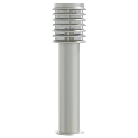 3 pcs Lampadaires de jardin - Lampadaires d'extérieur argenté 60 cm acier inoxydable - Image 5