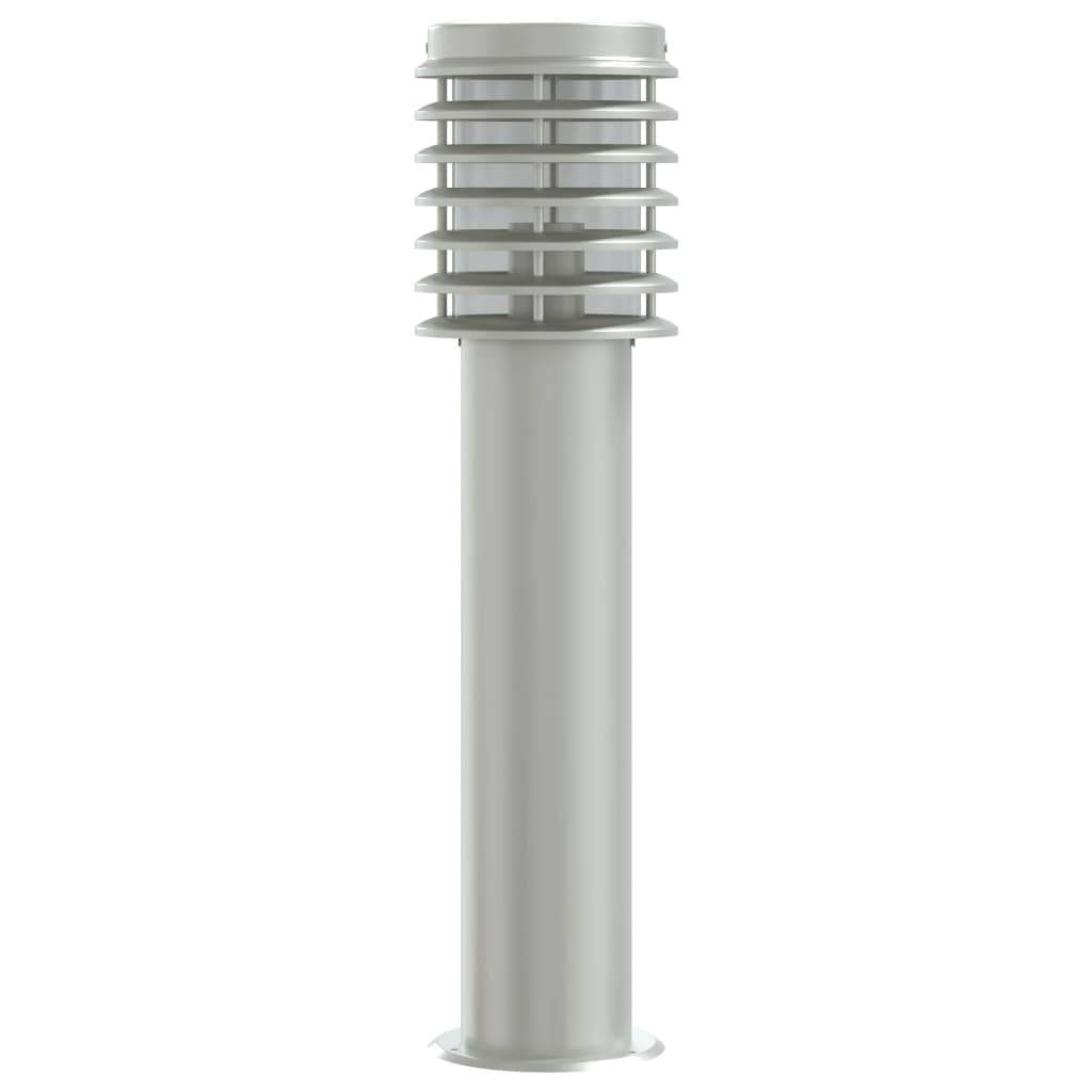 3 pcs Lampadaires de jardin - Lampadaires d'extérieur argenté 60 cm acier inoxydable - Image 5