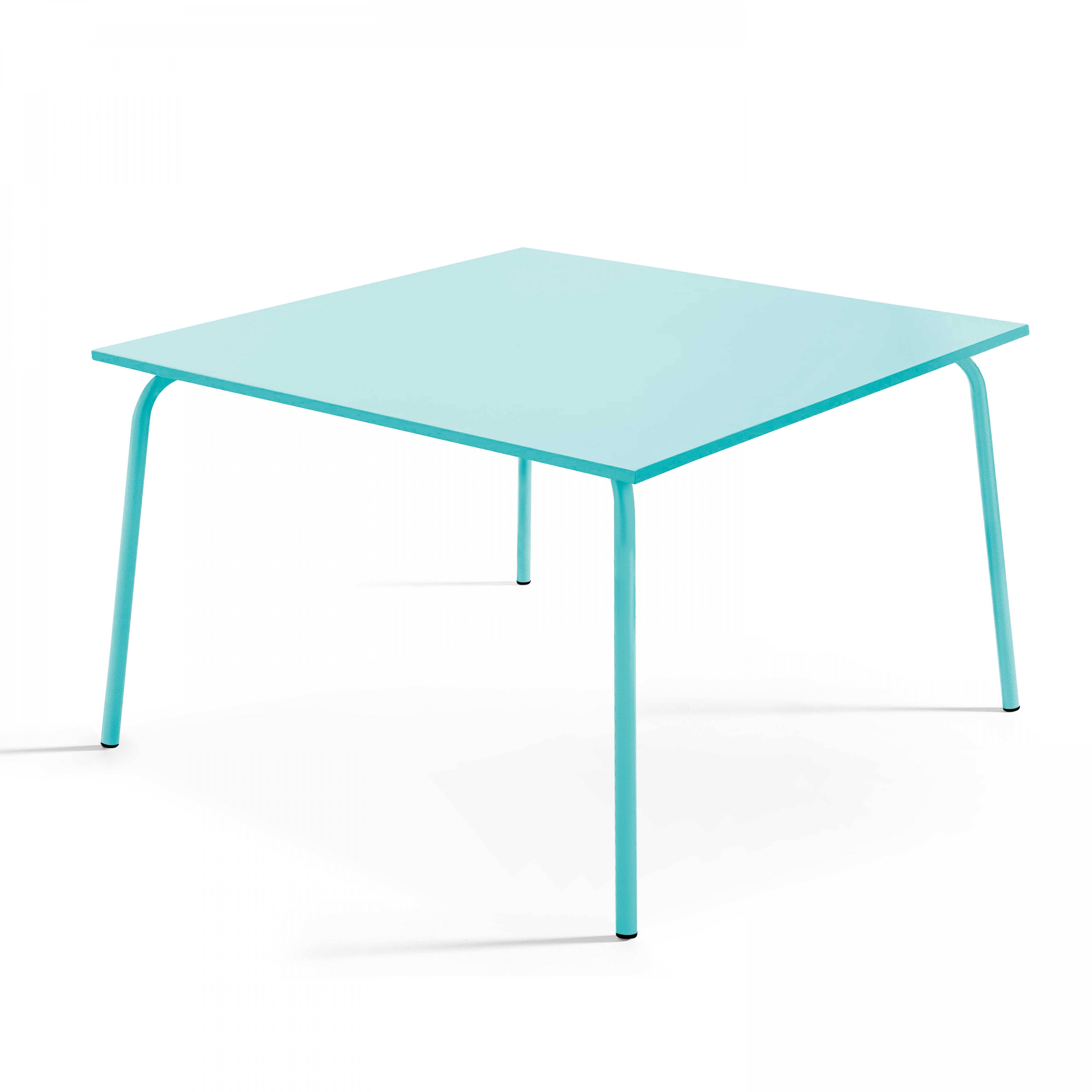 Oviala - Ensemble table de jardin et 8 chaises en métal turquoise Palavas - Oviala - Image 3