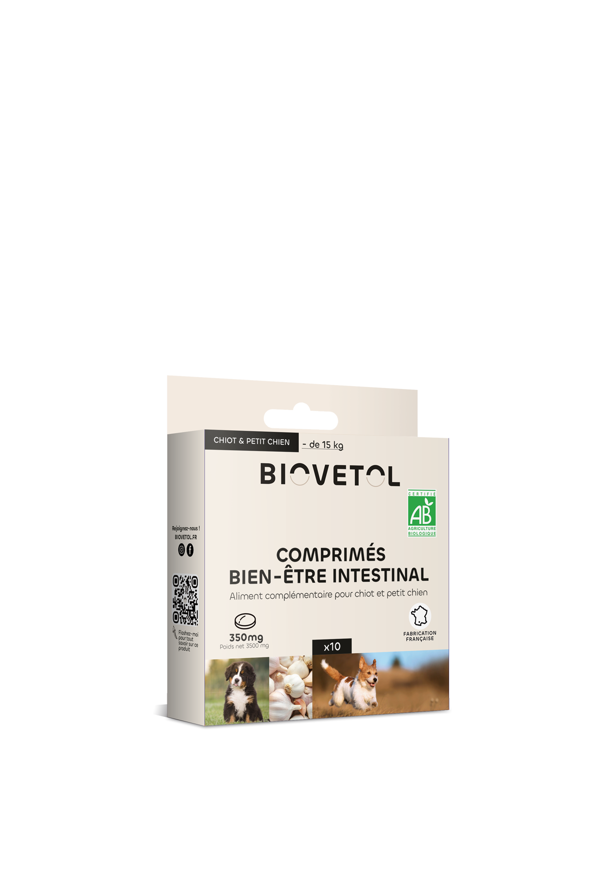 Biovetol - Comprimés Bio Bien-être Intestinal pour Petit Chien & Chiot - Image 1