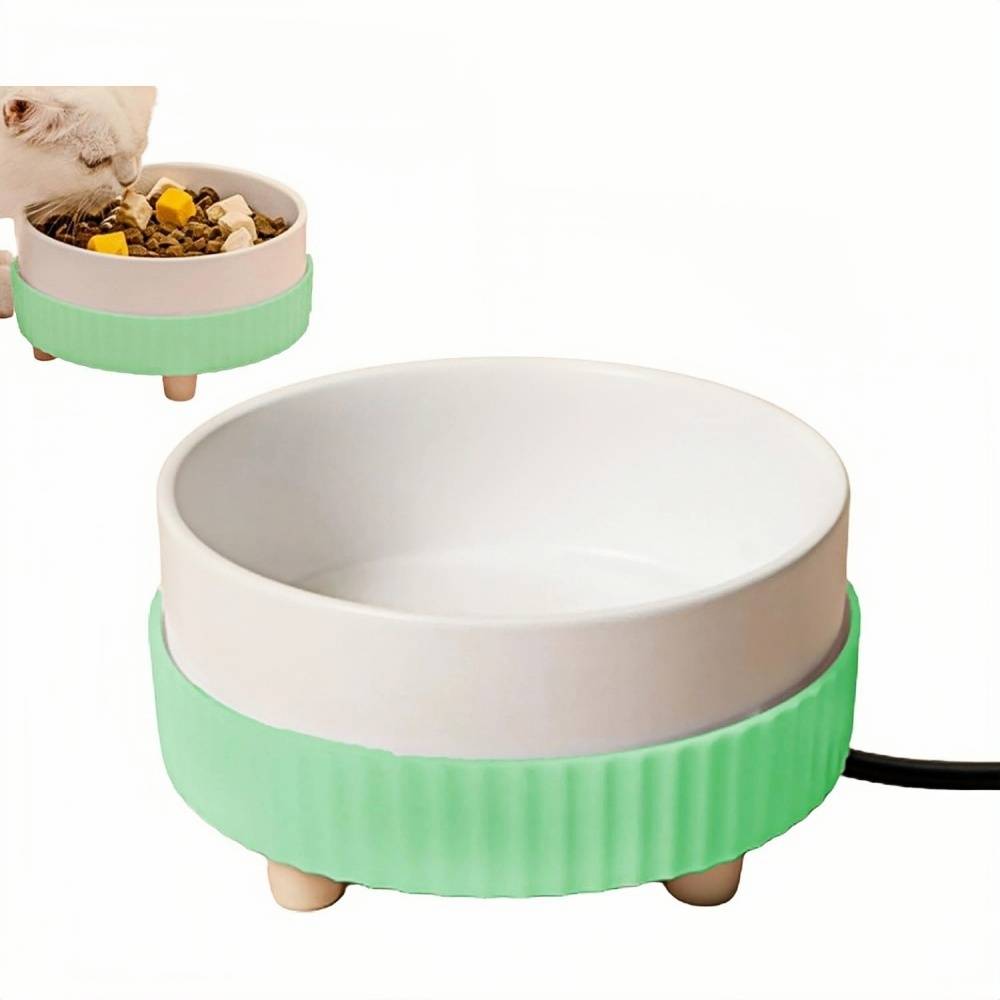 Gamelle en Céramique pour Chats Intérieurs ou Extérieurs Verte - Lytech - Image 1