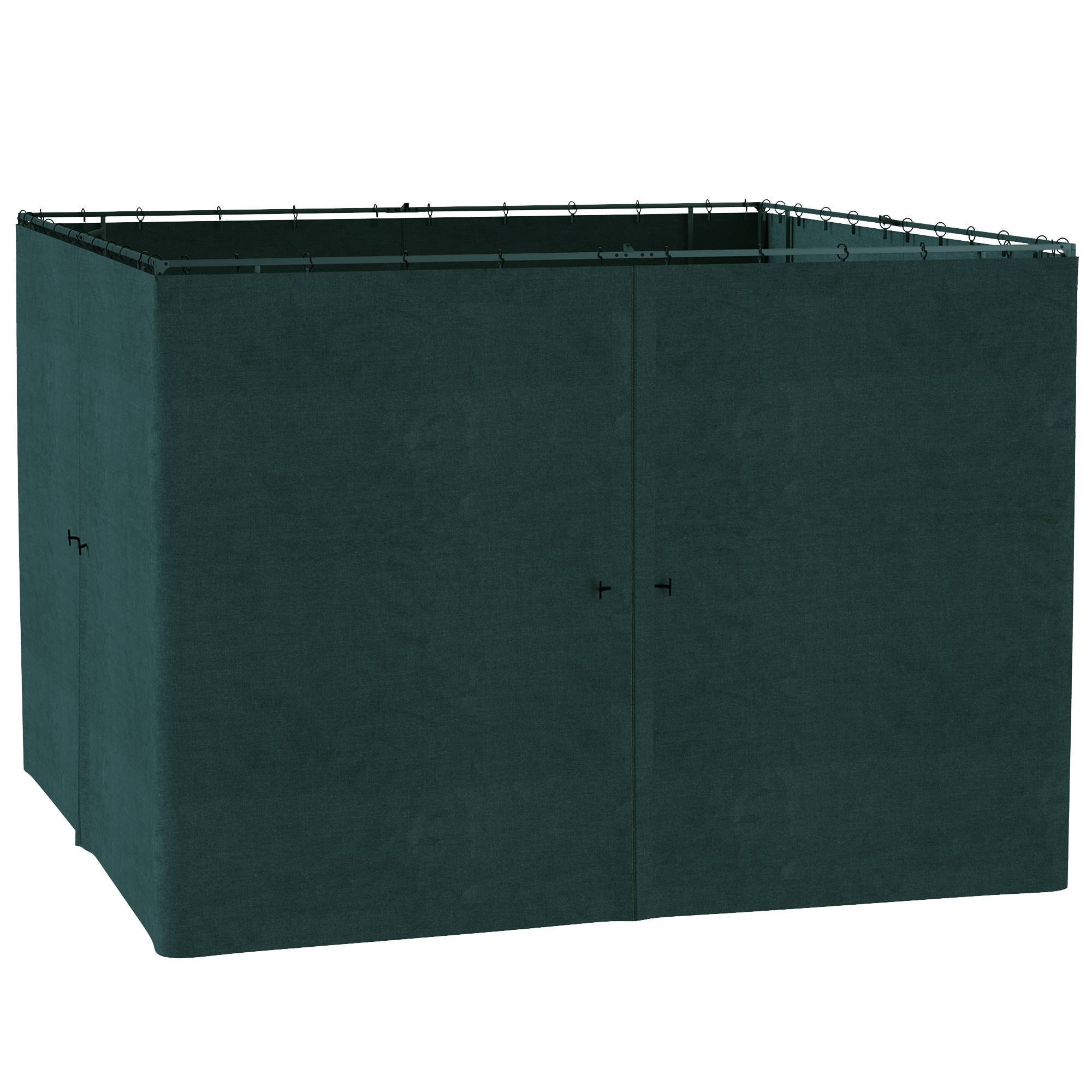 Outsunny - Lot 4 parois latérales pour tonnelle rigide 3x3m protection pluie/vent/soleil acier gris - Outsunny - Image 1