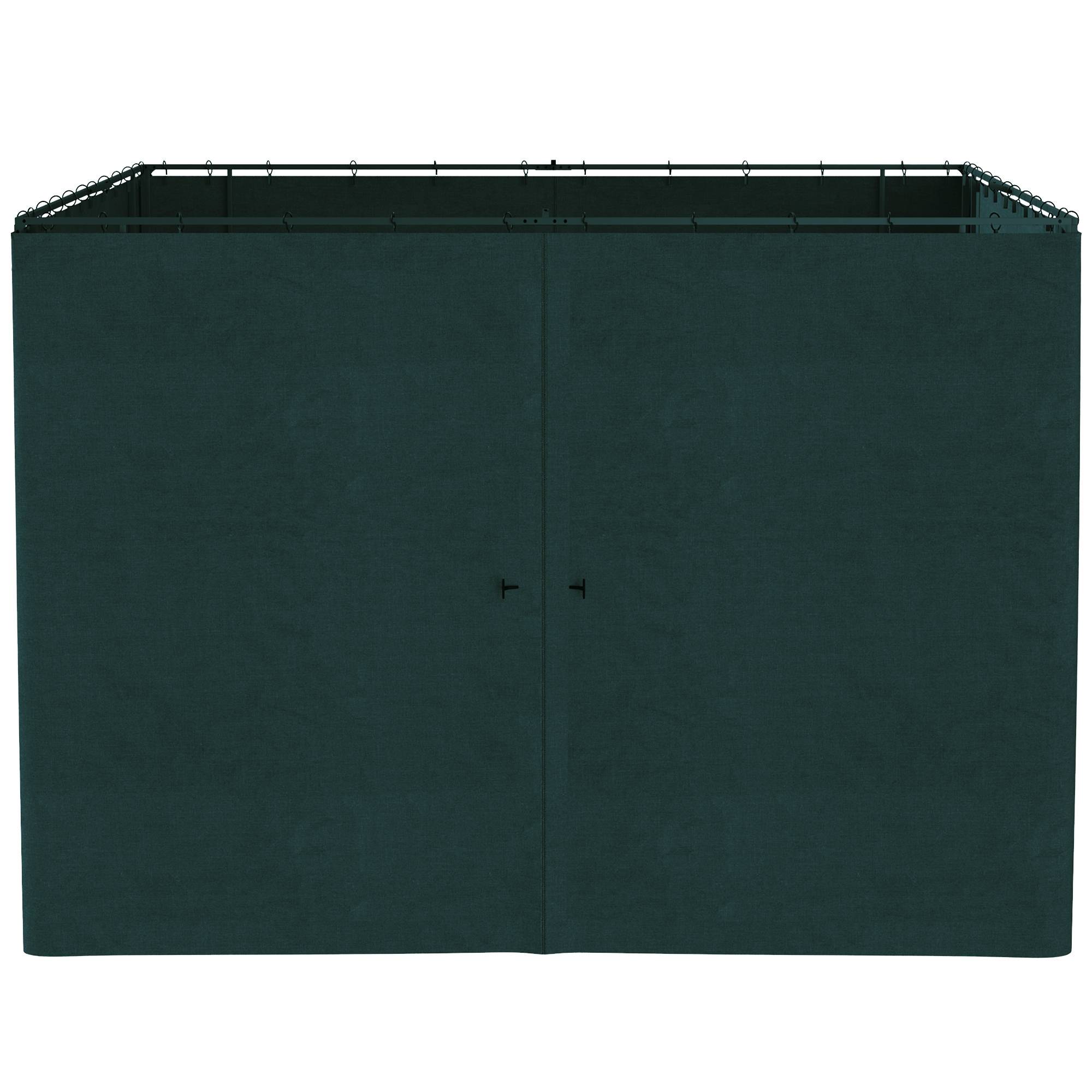 Outsunny - Lot 4 parois latérales pour tonnelle rigide 3x3m protection pluie/vent/soleil acier gris - Outsunny - Image 7
