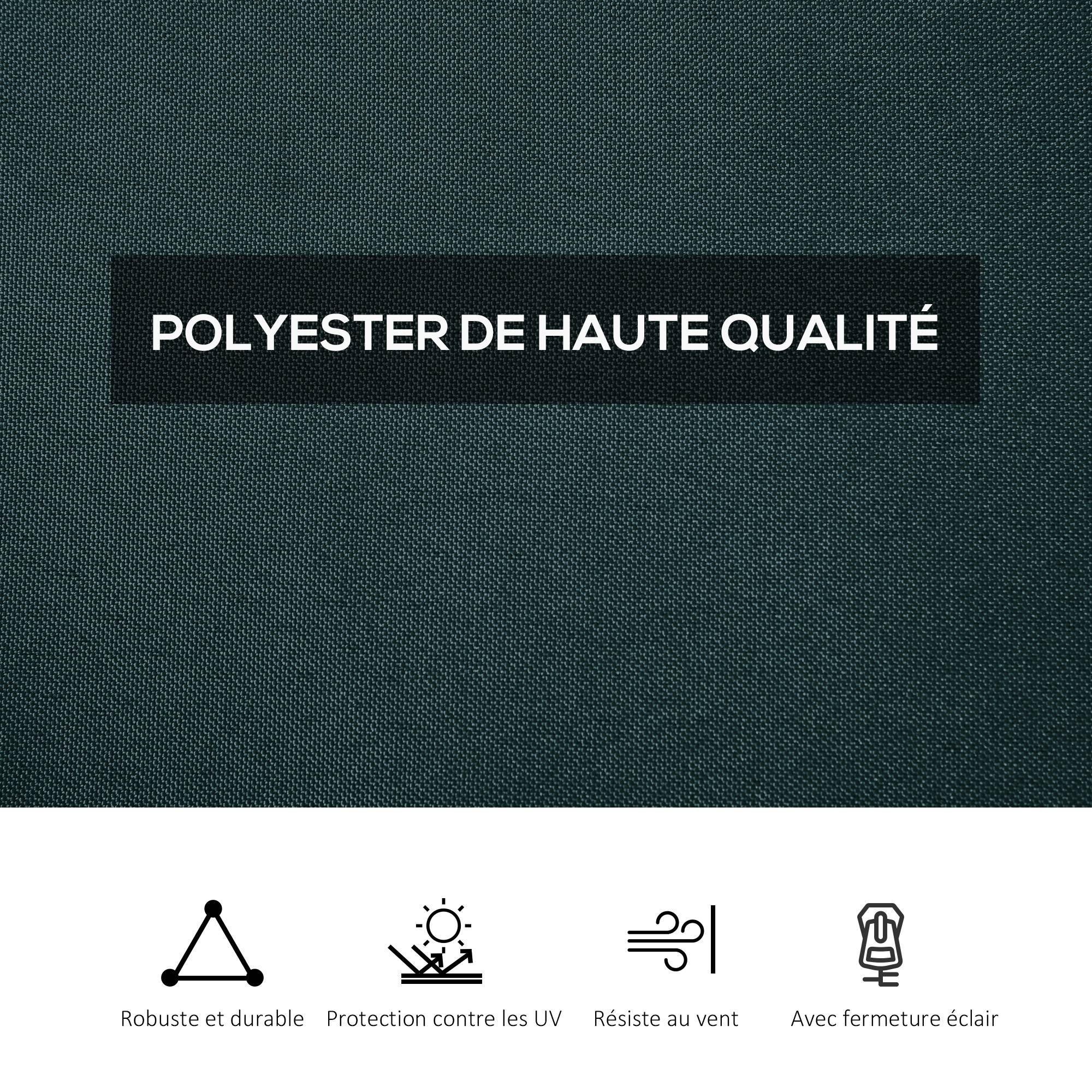Outsunny - Lot 4 parois latérales pour tonnelle rigide 3x3m protection pluie/vent/soleil acier gris - Outsunny - Image 6