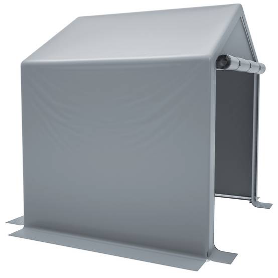 Abri de jardin en acier galvanisé gris 190 x 170 x 200 cm - PANGIVO - Image 9
