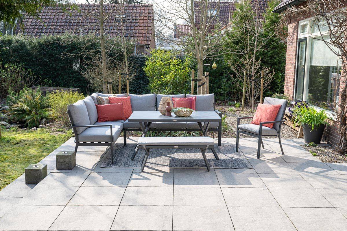 Garden Impressions - Fauteuil Sergio  noir charbon/ gris clair - Garden Impressions - Image 4
