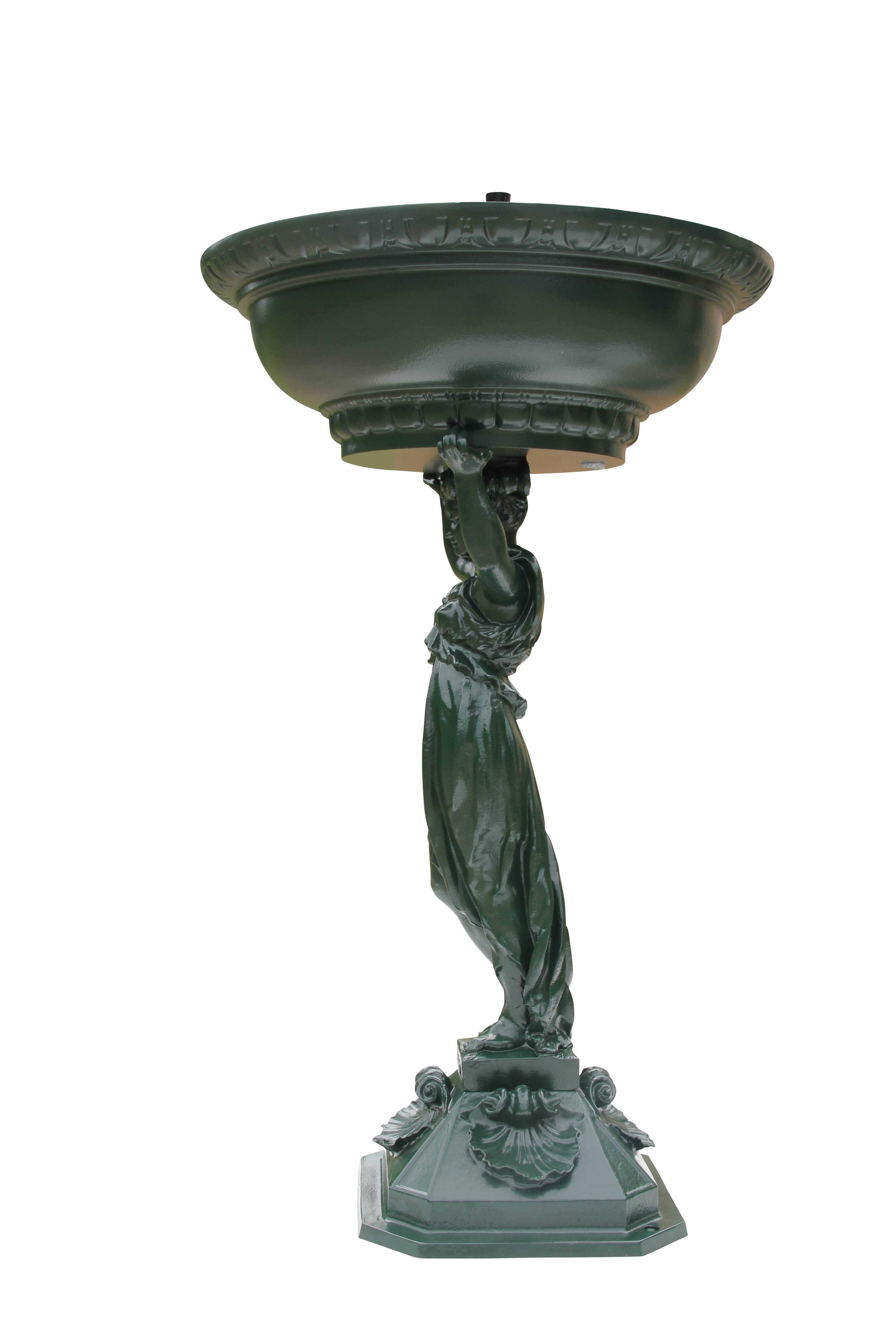 Fontaine cariatide vert 6009 H. 107cm X L. 65cm, Dommartin - Image 2