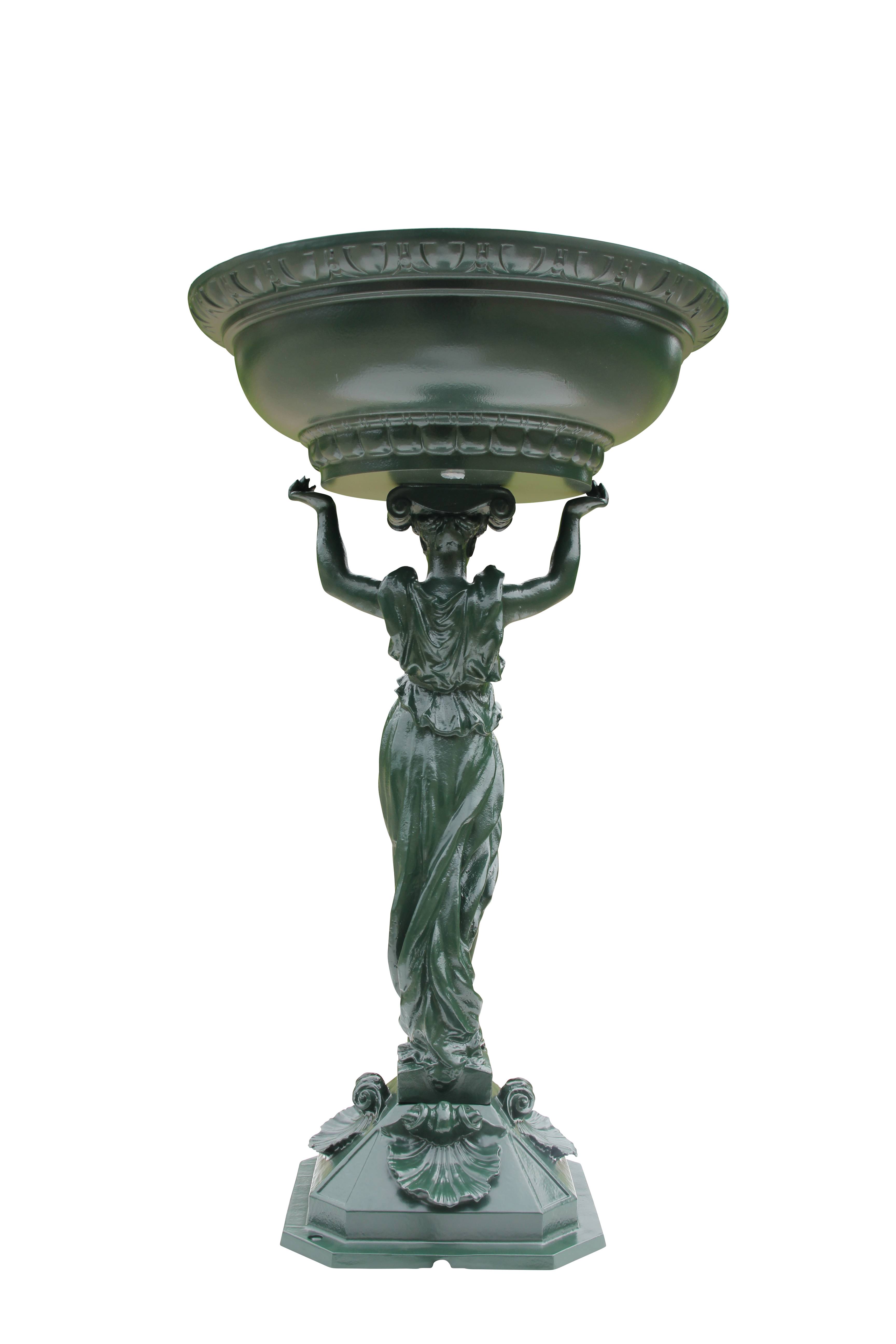 Fontaine cariatide vert 6009 H. 107cm X L. 65cm, Dommartin - Image 3