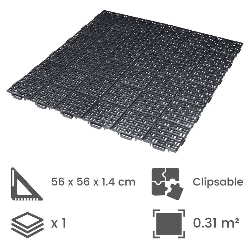 Dalle clipsable Jardin/Piscine/ SPA - Bleu 56 x 56 cm - ArtPlast - Image 2