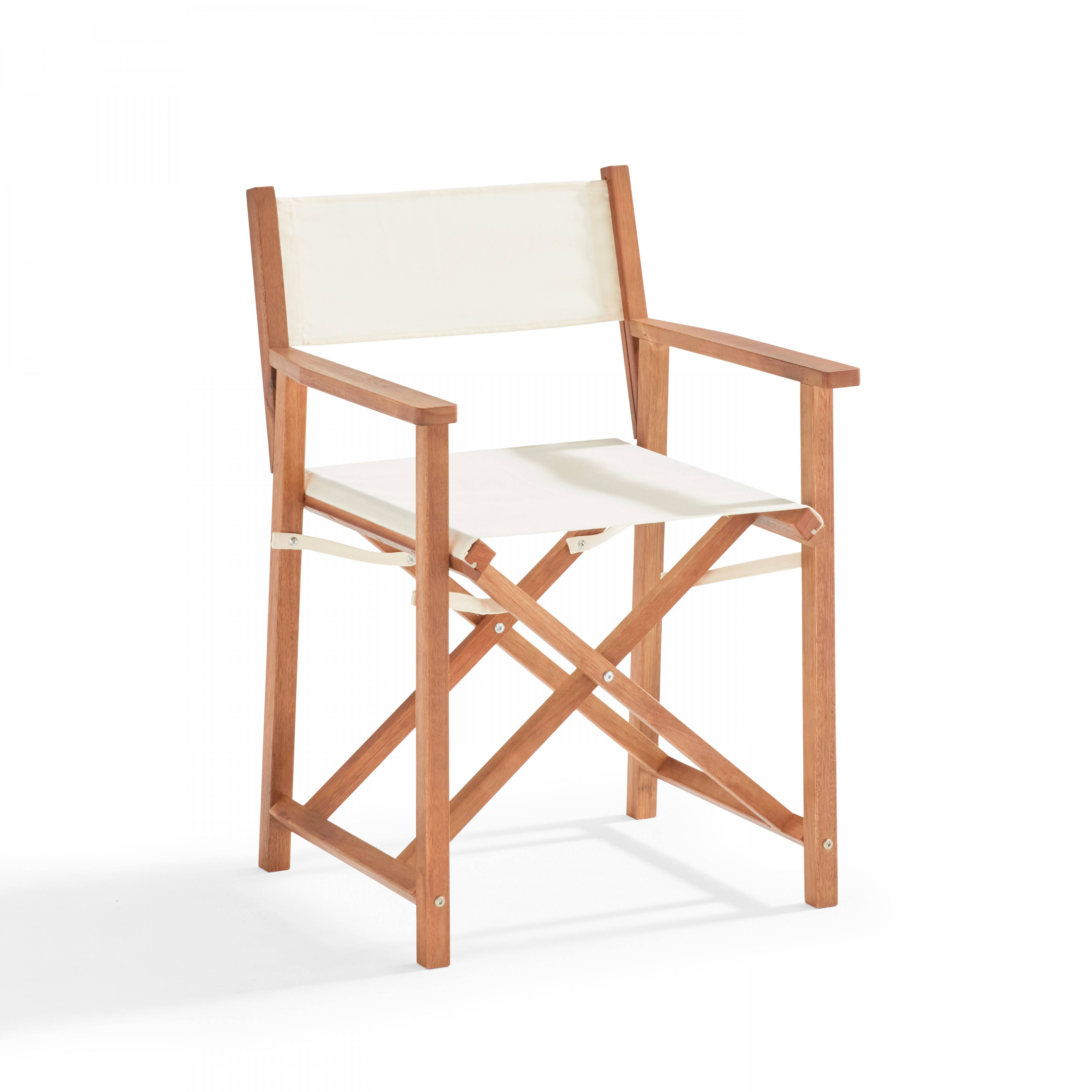 Oviala - Table bistrot pliante carrée et 2 chaises pliantes blanc Sete - Oviala - Image 2