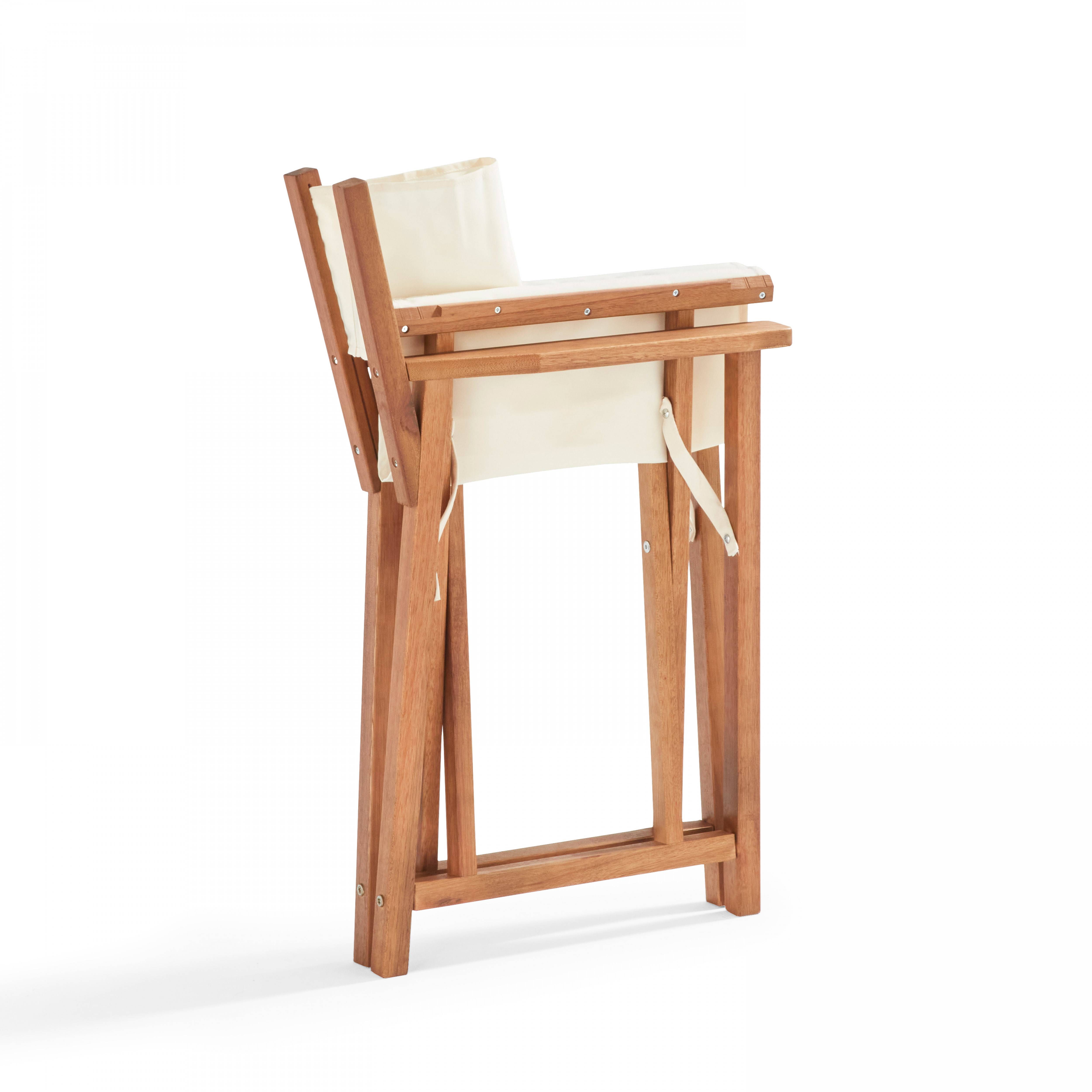 Oviala - Table bistrot pliante carrée et 2 chaises pliantes blanc Sete - Oviala - Image 3