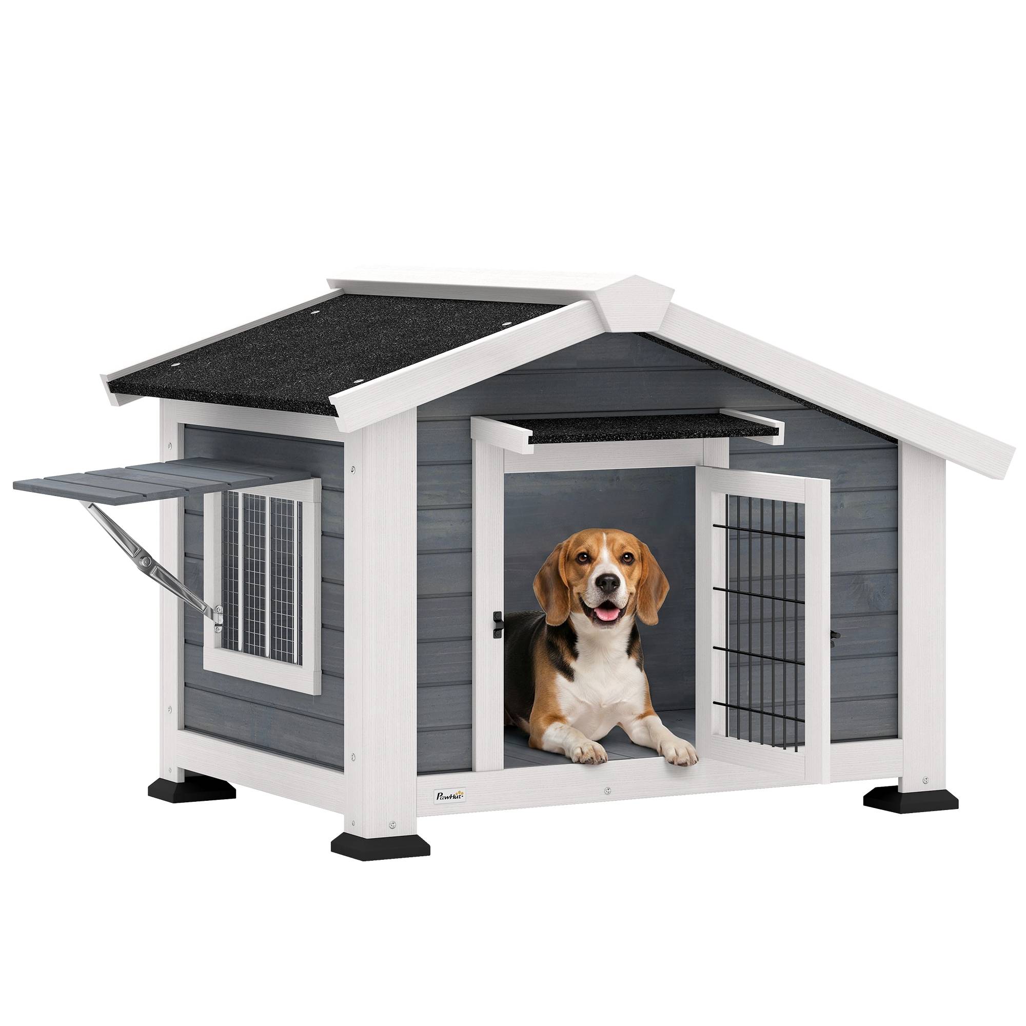 Niche extérieure en bois pour chien, 98 x 76 x 69,5 cm - Image 1