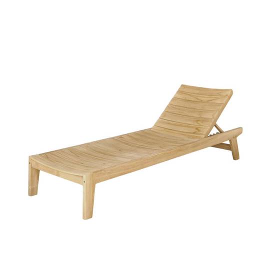 Bain de soleil en teck massif 205cm OCEAN - Image 1